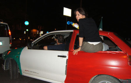 Italian car (450Wx287H) - Party on the road ... (Photo by Danette St.Onge) 