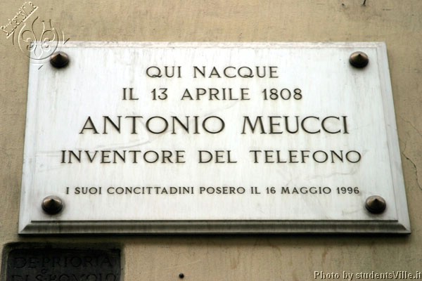Antonio Meucci (600Wx400H) - Antonio Meucci is an ex student of the University of Florence (Accademia delle Belle Arti - Fine Arts Academy). This target is located in Via dei Serragli (Santo Spirito) where he borned in 1808. He (and not Mr Bell) invented in Florence the telephone... 