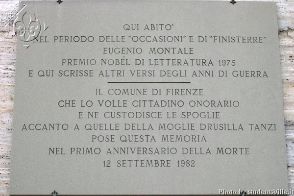 Nobel Prize (600Wx400H) - Eugenio Montale, Nobel Prize for literature lived very close to Piazza Beccaria... 