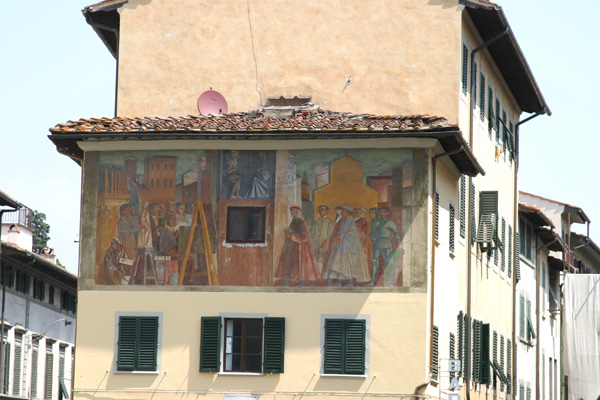 Renaissance Graffiti (600Wx400H) - Renaissance graffiti on a wall of San Frediano, very close to the Porta Romana Walls...
Here starts the historical district of Santo Spirito if you arrive from the southern part of Florence...(Photo by Marco De La Pierre) 